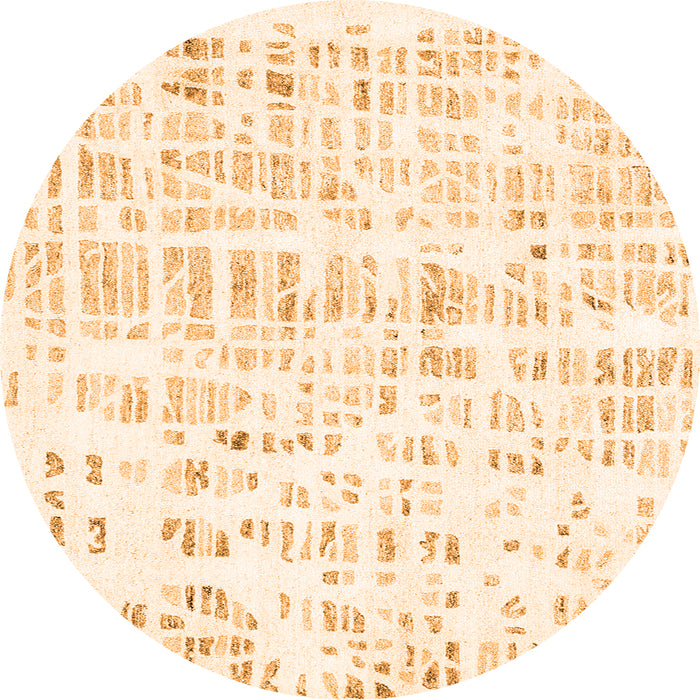 Square Solid Orange Modern Rug, con2297org