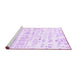 Sideview of Machine Washable Solid Purple Modern Area Rugs, wshcon2297pur