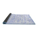 Sideview of Solid Blue Modern Rug, con2297blu