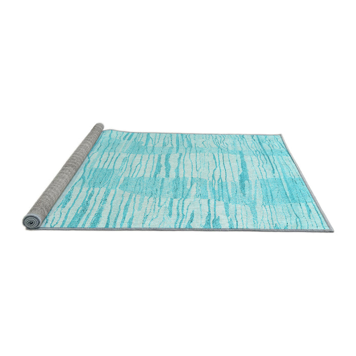 Sideview of Machine Washable Solid Light Blue Modern Rug, wshcon2298lblu
