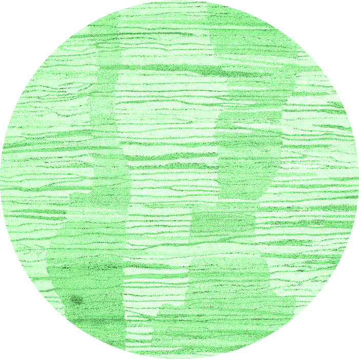 Round Solid Emerald Green Modern Rug, con2298emgrn