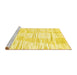 Sideview of Machine Washable Solid Yellow Modern Rug, wshcon2298yw