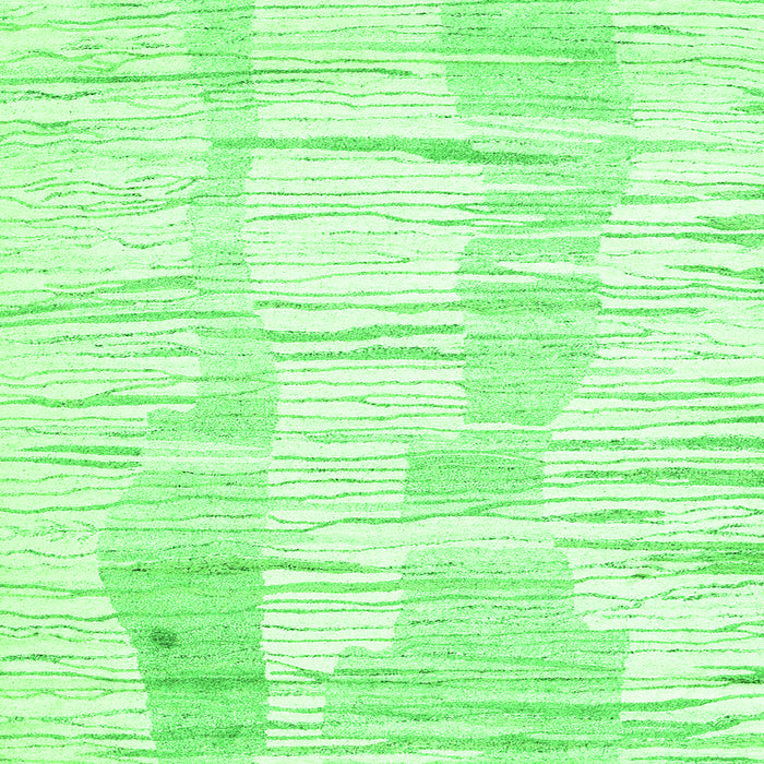 Serging Thickness of Solid Green Modern Rug, con2298grn