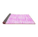 Sideview of Solid Pink Modern Rug, con2298pnk