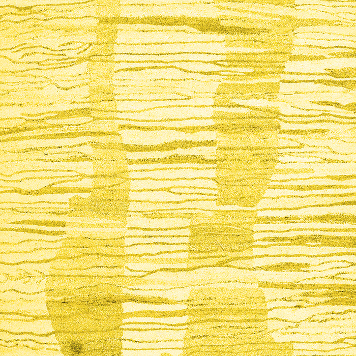 Machine Washable Solid Yellow Modern Rug, wshcon2298yw