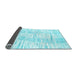 Sideview of Solid Light Blue Modern Rug, con2298lblu