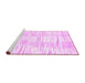 Sideview of Machine Washable Solid Pink Modern Rug, wshcon2298pnk