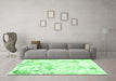 Machine Washable Solid Emerald Green Modern Area Rugs in a Living Room,, wshcon2299emgrn