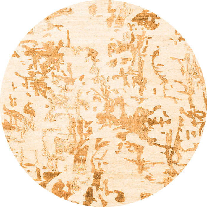 Square Solid Orange Modern Rug, con2299org