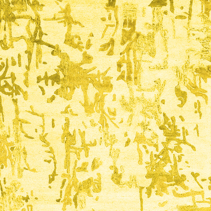 Machine Washable Solid Yellow Modern Rug, wshcon2299yw