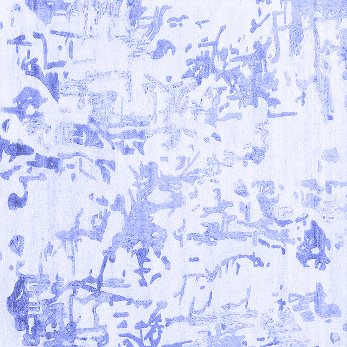 Square Machine Washable Solid Blue Modern Rug, wshcon2299blu