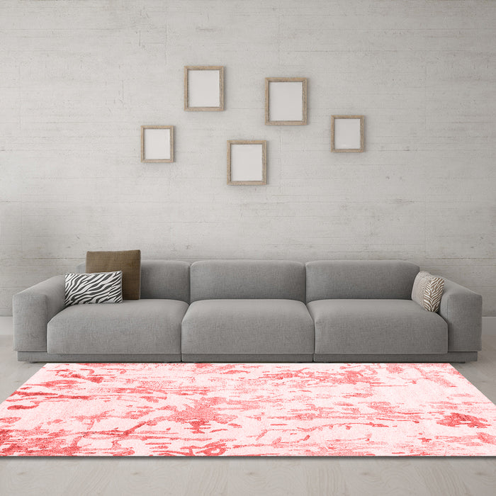 Modern Red Washable Rugs