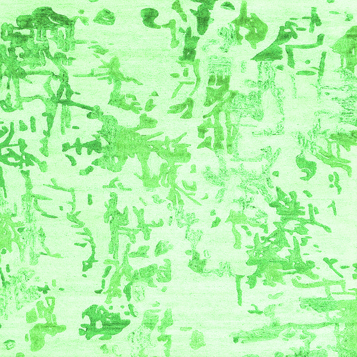 Serging Thickness of Solid Green Modern Rug, con2299grn