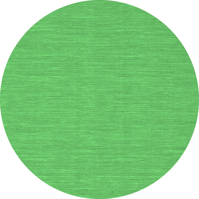 Round Abstract Emerald Green Contemporary Rug, con229emgrn