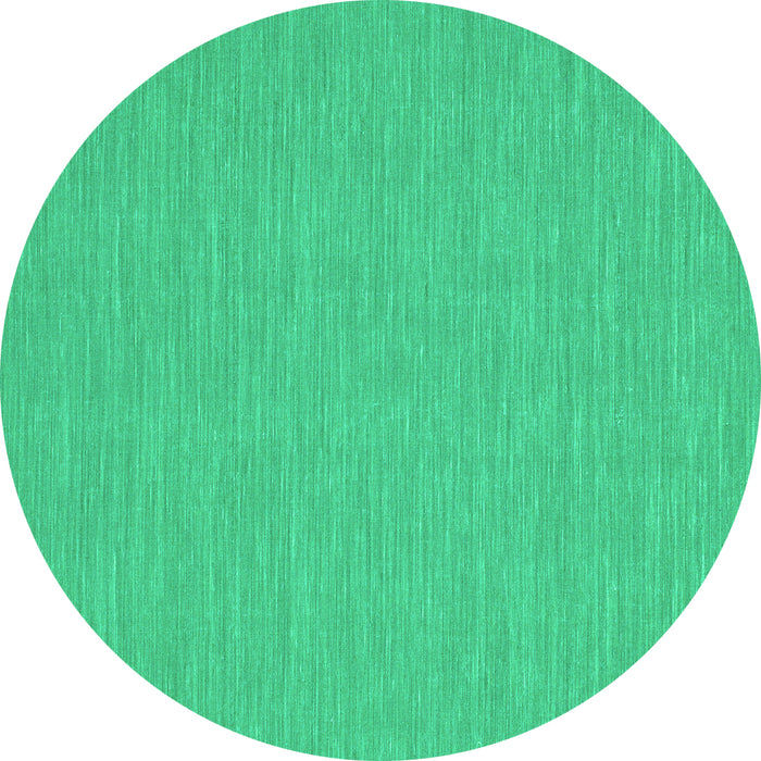 Round Abstract Turquoise Contemporary Rug, con229turq