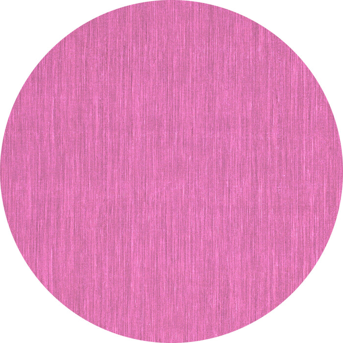 Round Machine Washable Abstract Pink Contemporary Rug, wshcon229pnk