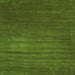 Serging Thickness of Abstract Green Contemporary Rug, con22grn