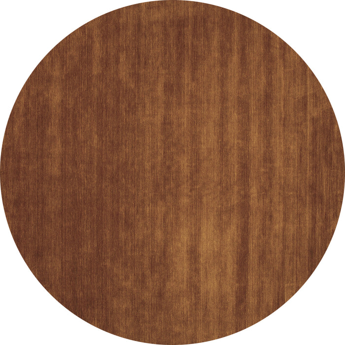 Round Machine Washable Abstract Brown Contemporary Rug, wshcon22brn