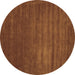 Round Machine Washable Abstract Brown Contemporary Rug, wshcon22brn