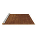 Sideview of Machine Washable Abstract Brown Contemporary Rug, wshcon22brn