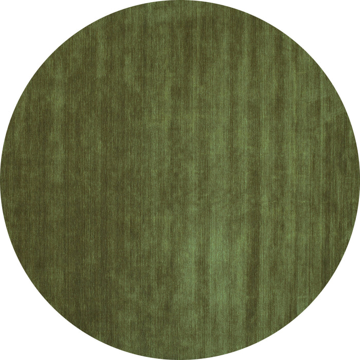 Round Abstract Turquoise Contemporary Rug, con22turq