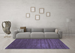 Machine Washable Abstract Blue Contemporary Rug in a Living Room, wshcon22blu
