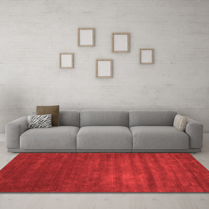 Contemporary Red Washable Rugs