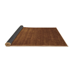 Sideview of Abstract Brown Contemporary Rug, con22brn
