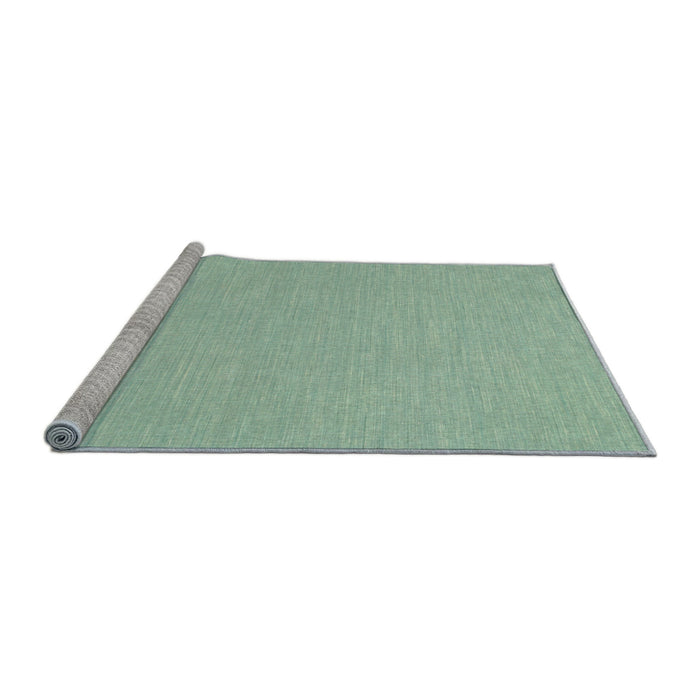 Serging Thickness of Machine Washable Contemporary Blue Green Rug, wshcon230