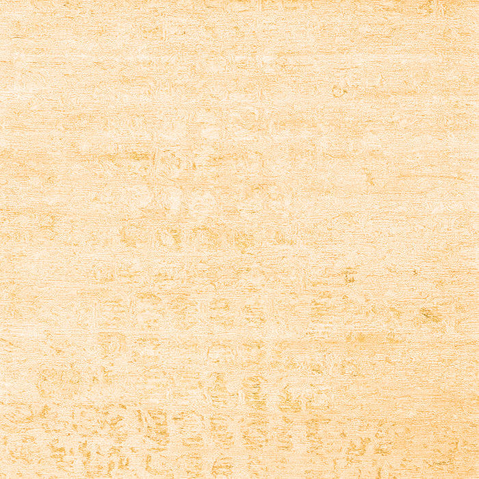 Round Machine Washable Abstract Orange Contemporary Area Rugs, wshcon2300org