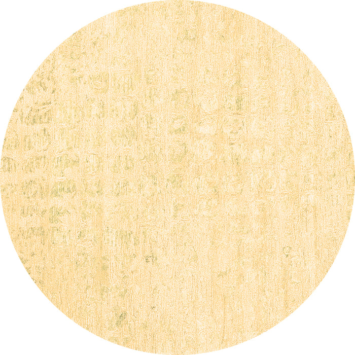 Round Abstract Brown Contemporary Rug, con2300brn