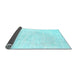 Sideview of Abstract Light Blue Contemporary Rug, con2300lblu