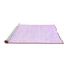 Sideview of Machine Washable Abstract Purple Contemporary Area Rugs, wshcon2300pur