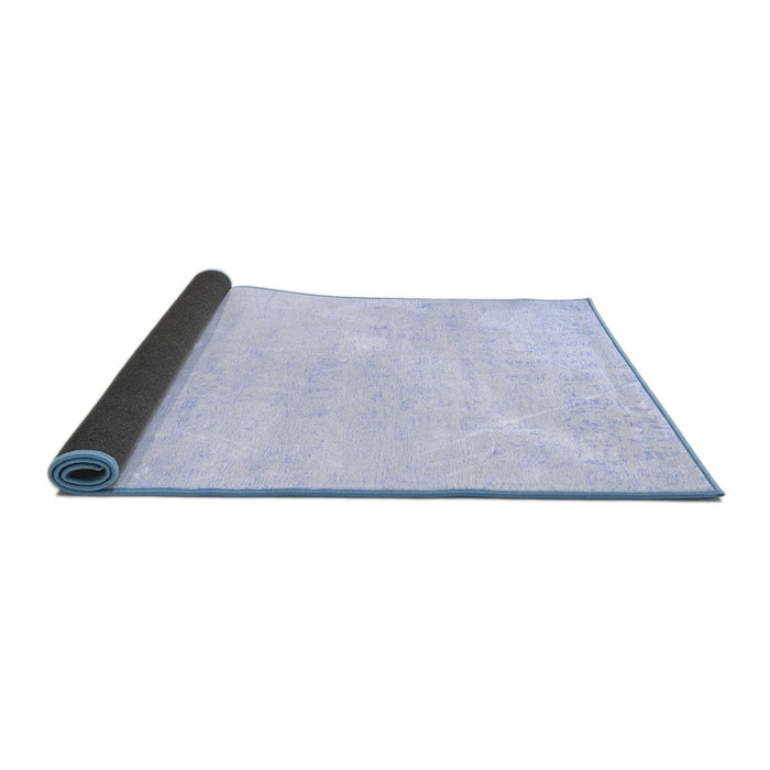 Sideview of Abstract Blue Contemporary Rug, con2300blu