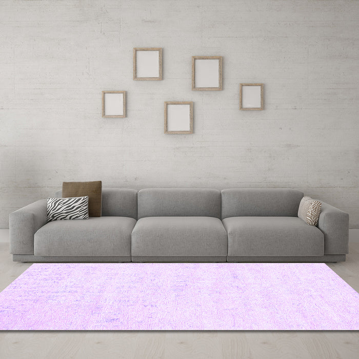 Machine Washable Abstract Purple Contemporary Area Rugs in a Living Room, wshcon2300pur