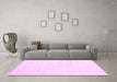 Machine Washable Abstract Pink Contemporary Rug in a Living Room, wshcon2300pnk