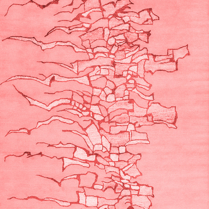 Abstract Red Contemporary Area Rugs