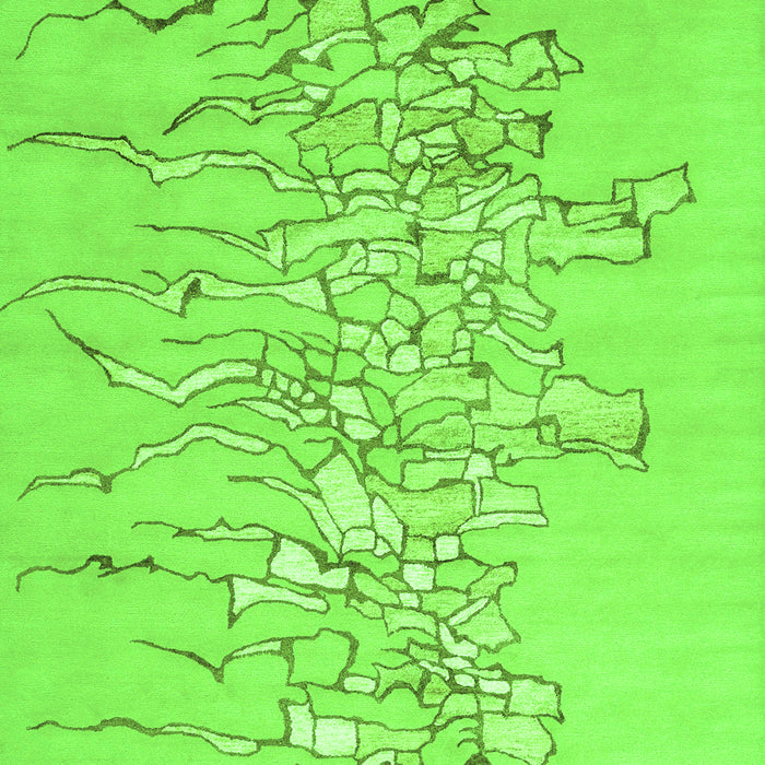 Abstract Green Contemporary Rug, con2301grn