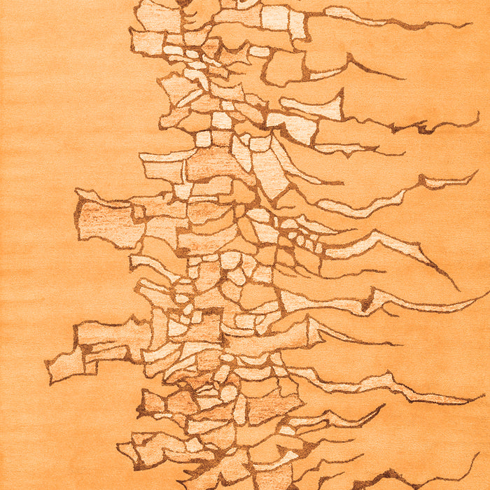 Abstract Orange Contemporary Rug, con2301org