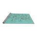 Sideview of Machine Washable Abstract Light Blue Contemporary Rug, wshcon2301lblu