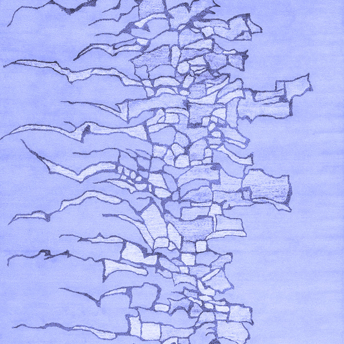 Machine Washable Abstract Blue Contemporary Rug, wshcon2301blu