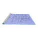 Sideview of Machine Washable Abstract Blue Contemporary Rug, wshcon2301blu