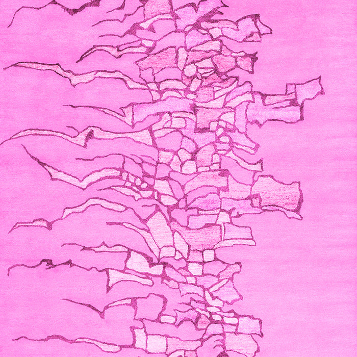 Machine Washable Abstract Pink Contemporary Rug, wshcon2301pnk