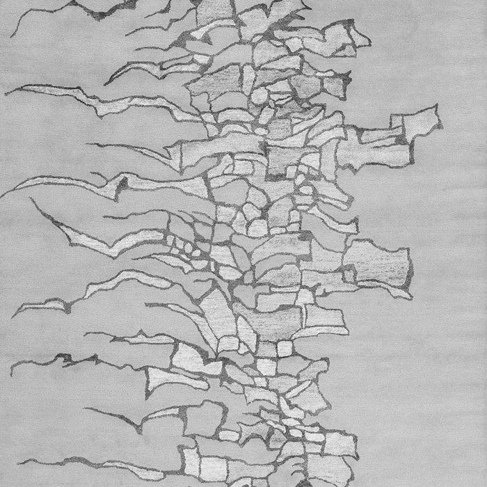 Abstract Gray Contemporary Rug, con2301gry