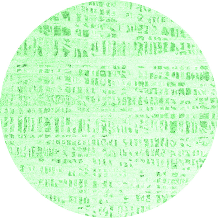 Round Solid Emerald Green Modern Rug, con2302emgrn
