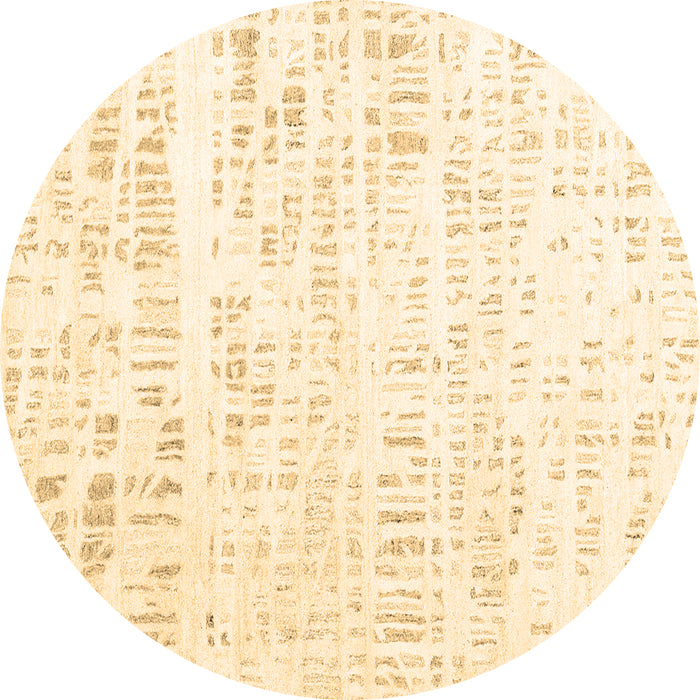 Round Machine Washable Solid Brown Modern Rug, wshcon2302brn