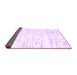 Sideview of Solid Purple Modern Rug, con2302pur