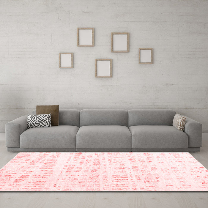 Modern Red Washable Rugs