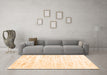 Machine Washable Solid Orange Modern Area Rugs in a Living Room, wshcon2302org