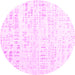 Round Solid Pink Modern Rug, con2302pnk